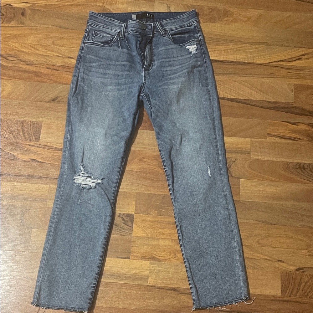 Kut from the Kloth Reese High Rise Ankle Straight leg size 4